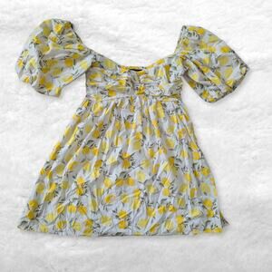 trixxi lemon print mini dress